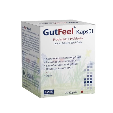 GutFeel Probiyotik + Prebiyotik 20 Kapsül