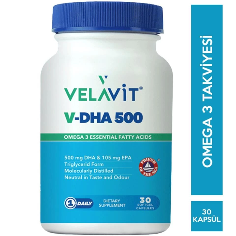 Velavit V DHA 500 mg 30 Kapsül