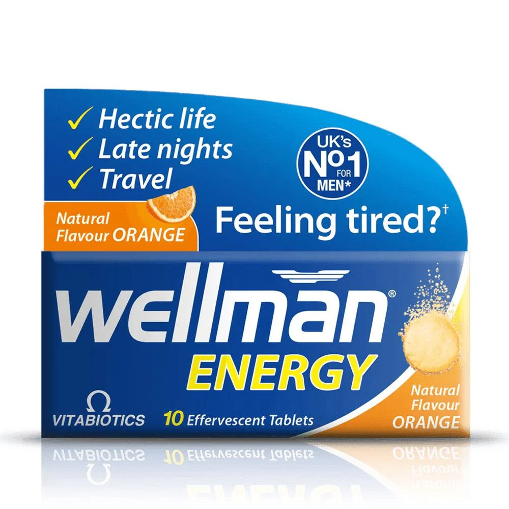 Vitabiotics Wellman Energy 10 Efervesan Tablet - Portakal Aromalı