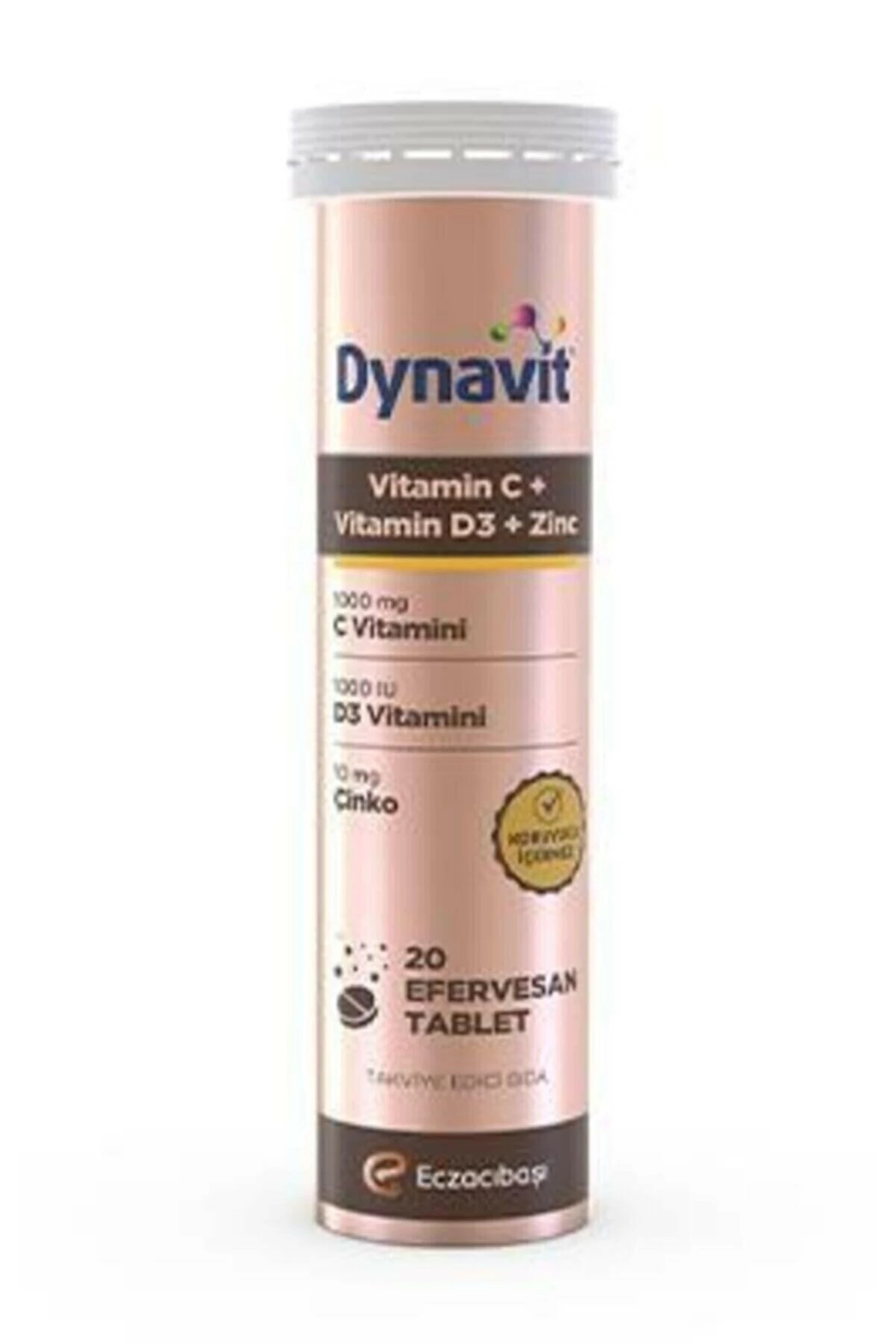 Dynavit Vitamin C + Vitamin D3 + Çinko Zinc 20 Tablet