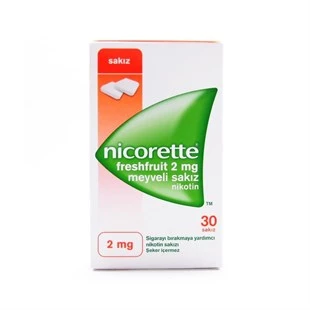 Nicorette Freshfruit 4 mg Meyveli Nikotin Sakızı 30 Adet