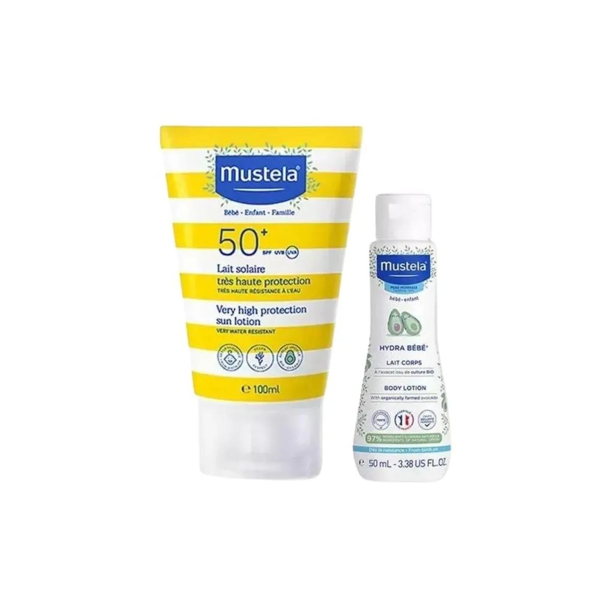 Mustela Spf50+ Çok Yüksek Koruma Faktörlü Güneş Losyonu 100ml + Hydrabebe Vücut Losyonu 50ml