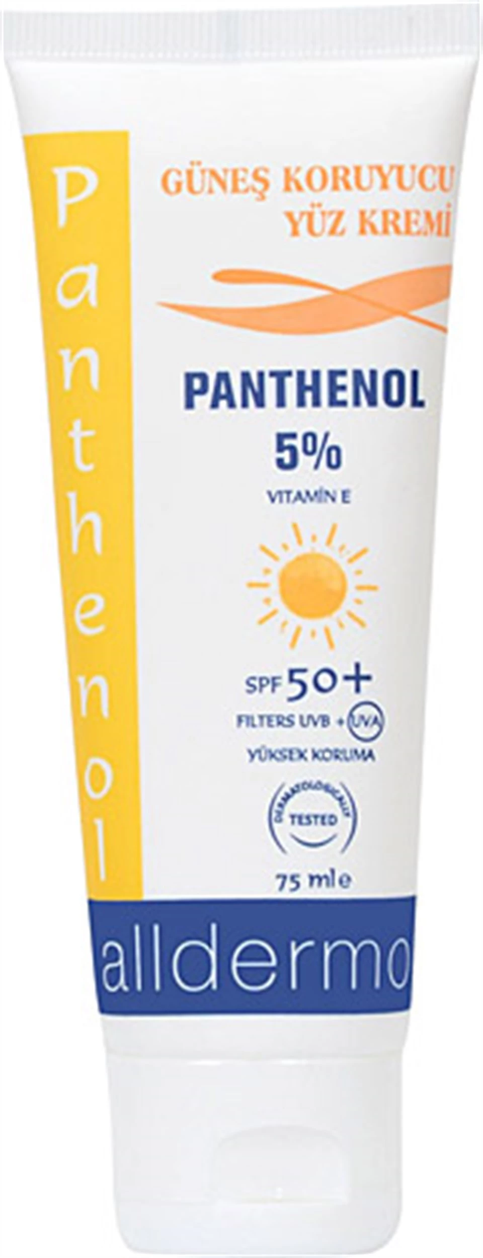 Alldermo Panthenol Güneş Koruyucu Yüz Kremi SPF 50+ 75ml