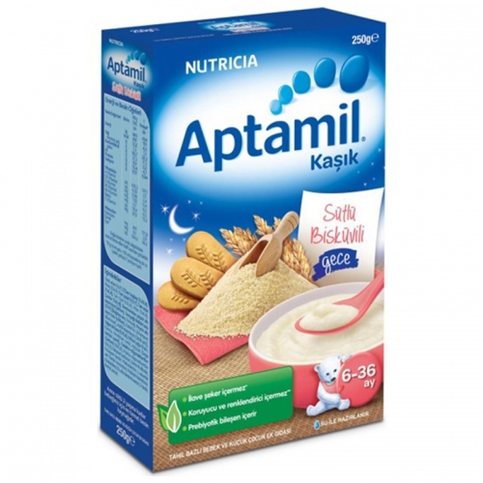Aptamil Sütlü Bisküvili Kaşık Mama 250 gr | 6-36 ay