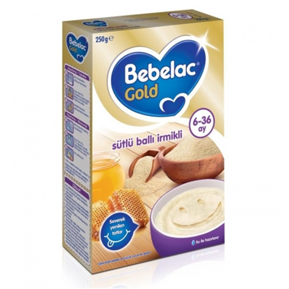 Bebelac Gold Sütlü Ballı İrmikli Kaşık Maması 250 gr | 6-36 ay