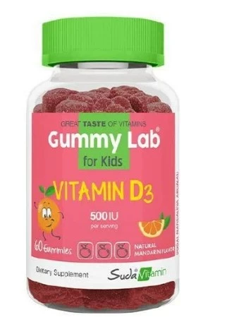 Suda Vitamin Gummy Lab Vitamin D3 Cocuklar Icin 60 Gummies