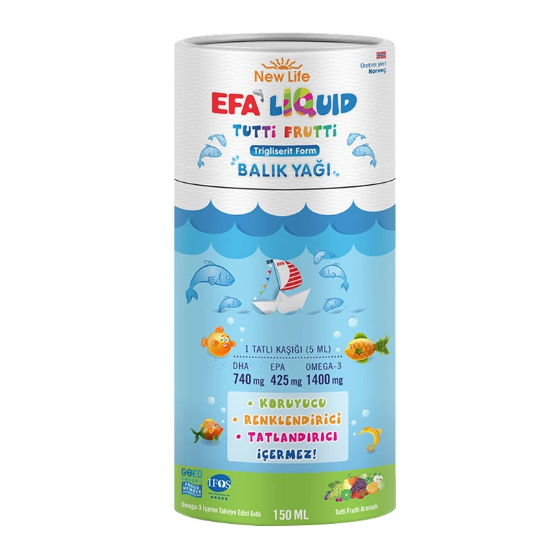 New Life Efa Liquid Balık Yağı Şurup 150 ml - Portakal
