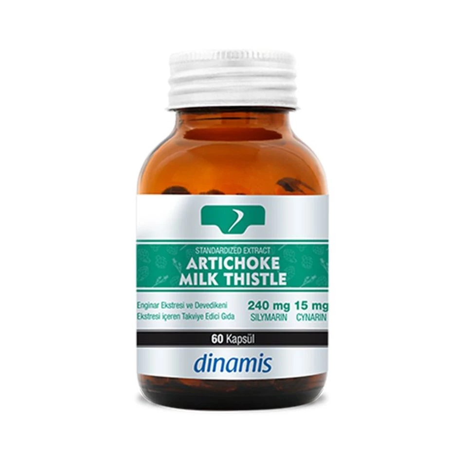 Dinamis Standardized Extract Artichoke Milk Thistle Takviye Edici Gıda 60 Kapsül