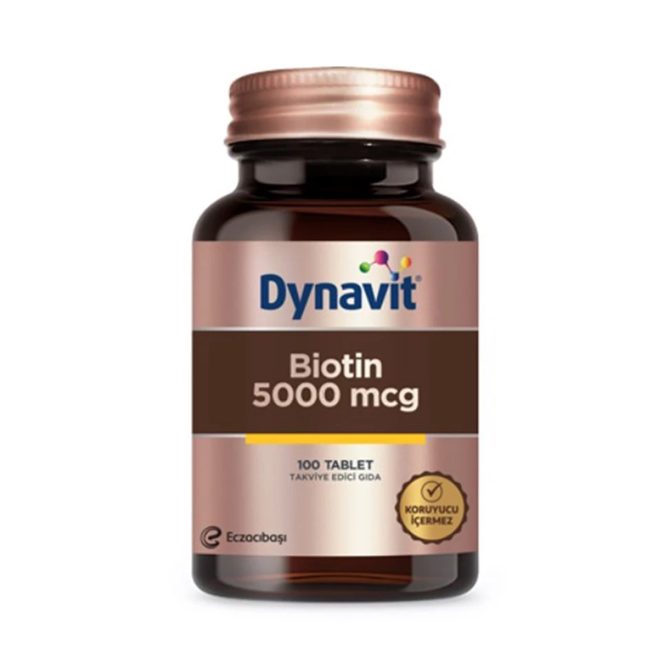 Dynavit Biotin 5000 mcg Takviye Edici Gıda 100 Tablet