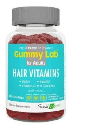 Suda Vitamin Gummy Lab Hair Vitamins Yetiskinler Icin 60 Gummies