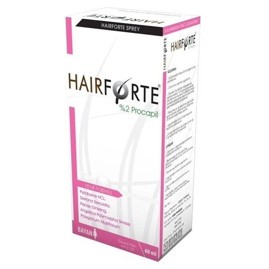 Hair Forte Bayan Sprey %2 Procapil - Saç Dökülmesine Karşı 60 Ml