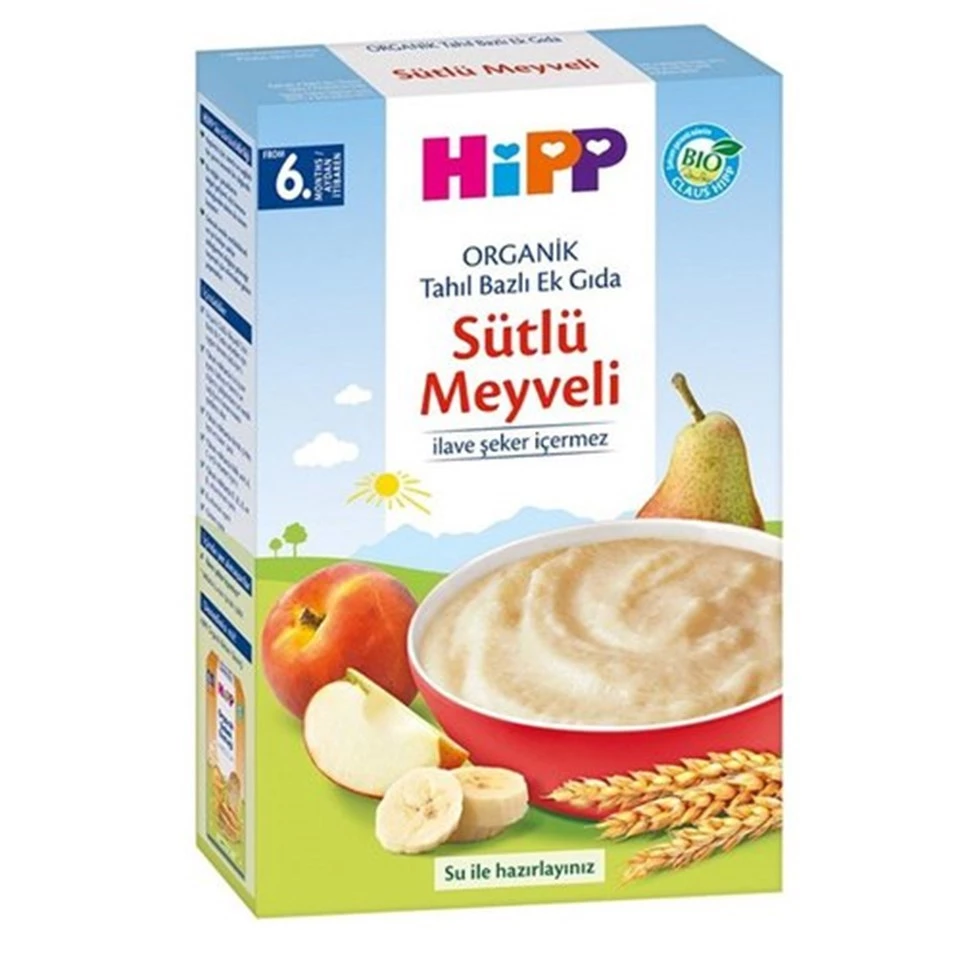 Hipp Organik Sütlü Meyveli Tahıl Bazlı Ek Gıda 250 gr