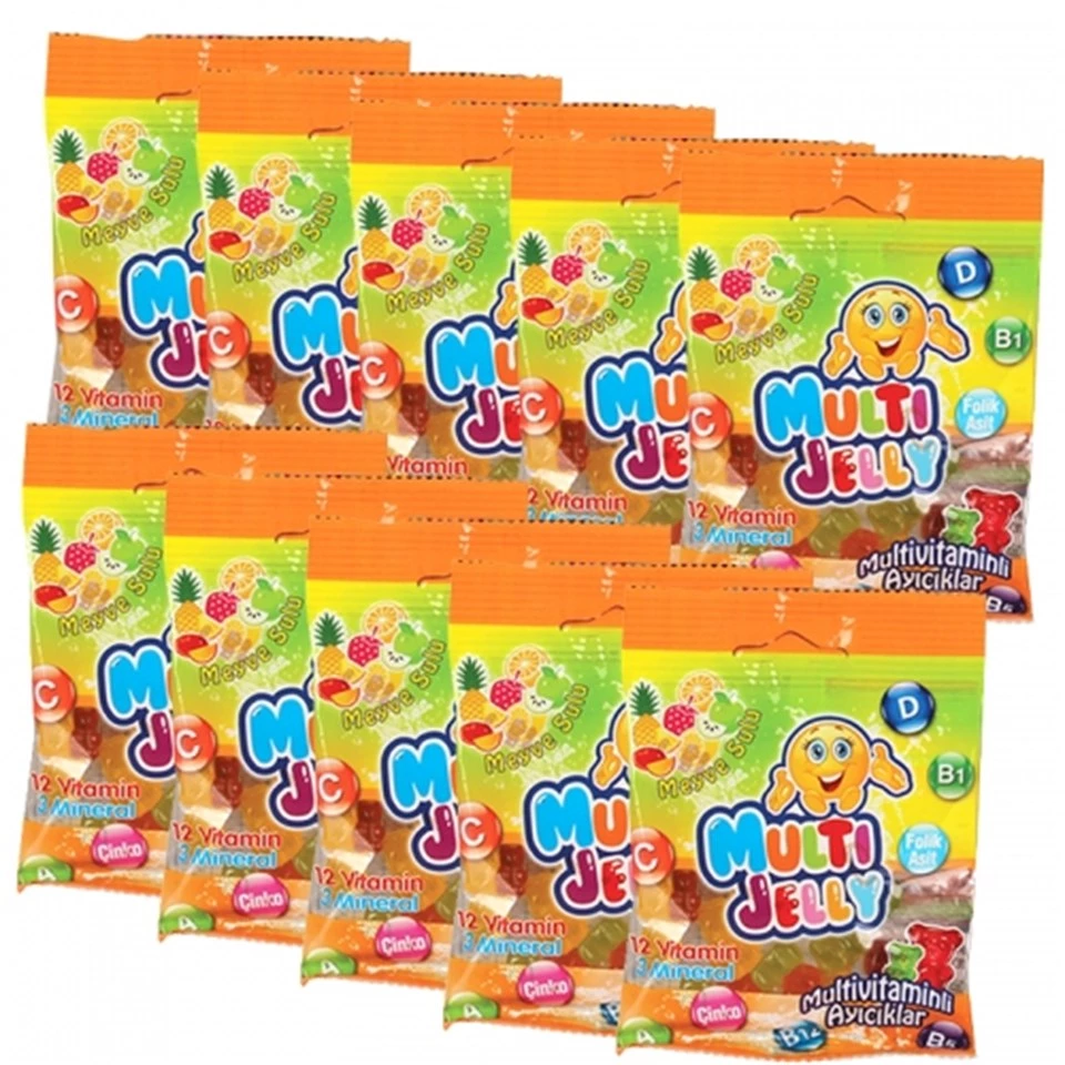 Multi Jelly Multivitaminli Ayıcıklar Jelibon 20gr x 10 Adet