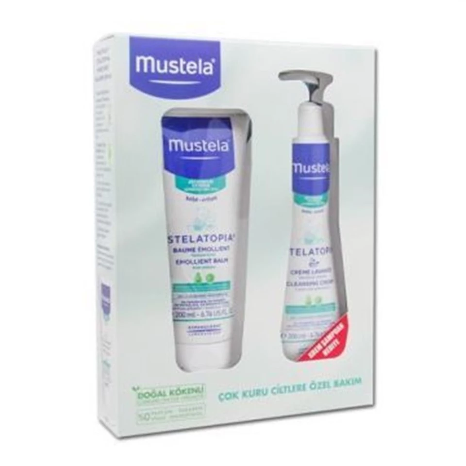 Mustela Stelatopia Emollient Balm 200 ml. + Cleansing Cream 200 ml