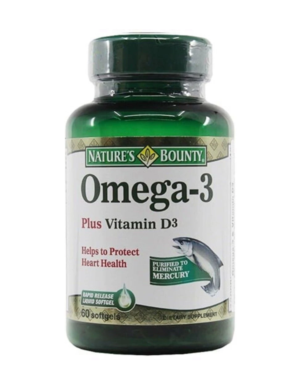 Nature's Bounty Omega-3 Plus Vitamin D3 Soft Gel 60 Kapsül
