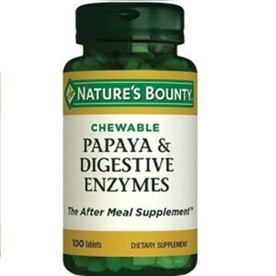 Nature's Bounty Papaya Digestive Enzyme Chewable 100 Tablet Online