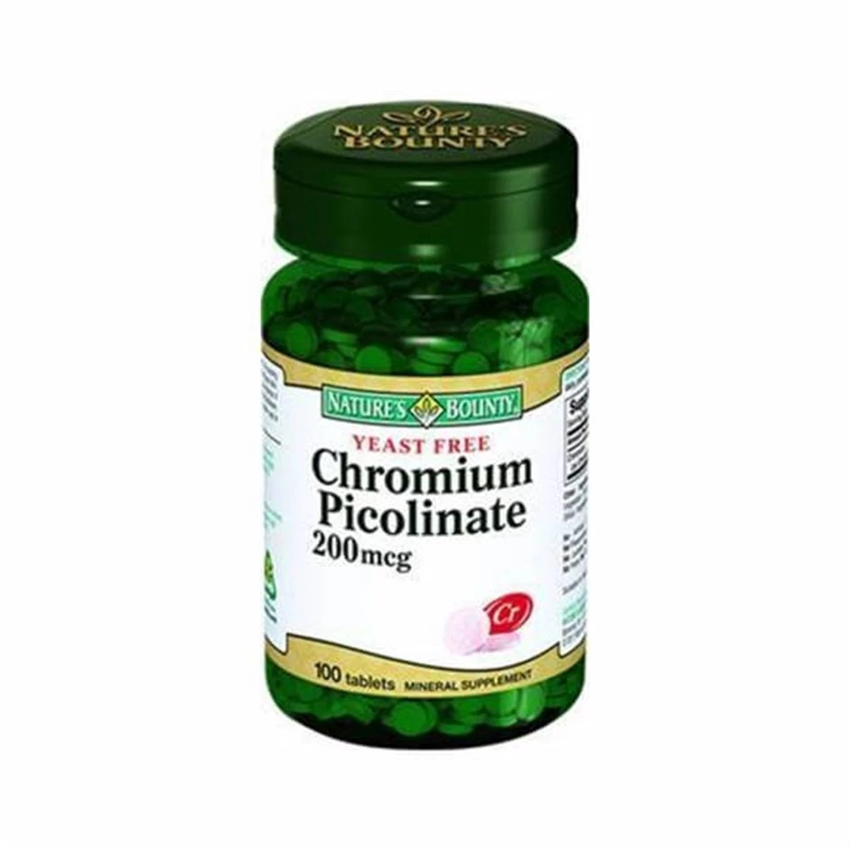 Nature's Bounty Chromium Picolinate 200 mg 100 Tablet