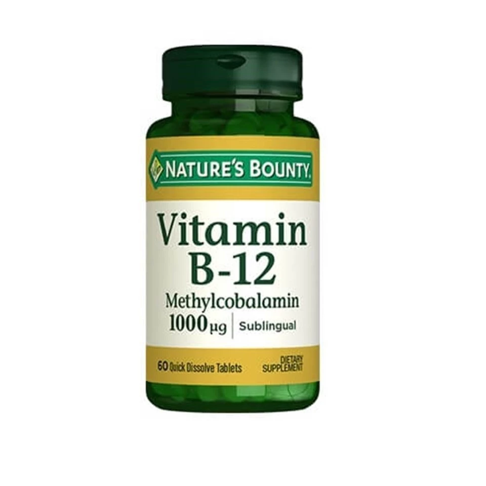 Nature's Bounty Vitamin B12 Methylcobalamin 1000 mcg 60 Dil Altı Tablet