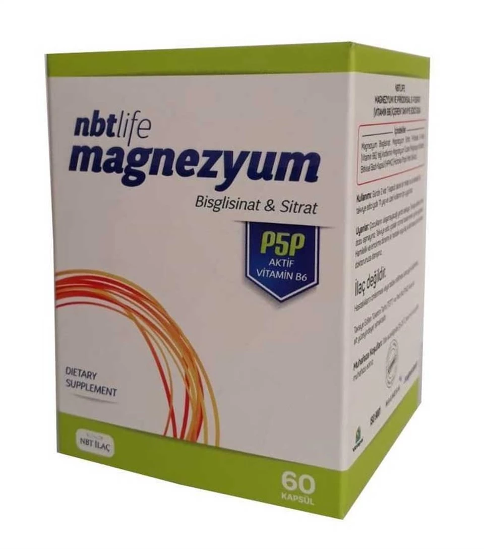 Nbt Life Magnezyum P5P Vitamin B6 Kapsül 60lık