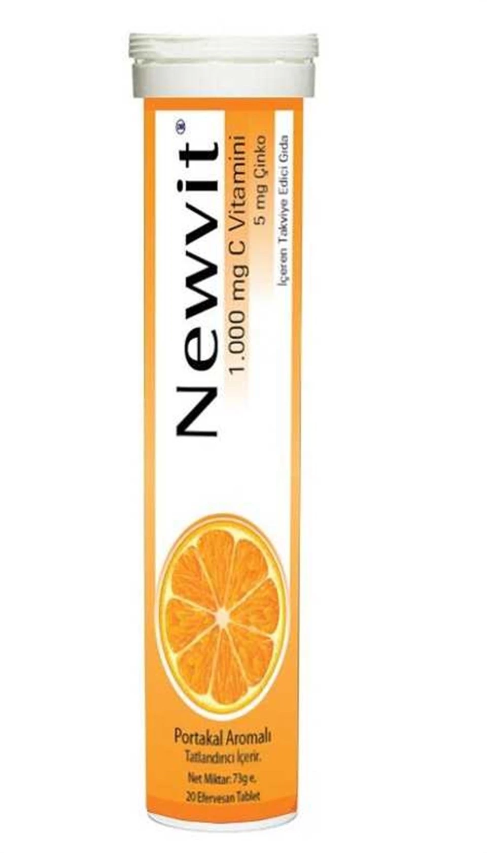Newvit Vitamin C + Çinko 20 Efervesan Tablet - Portakal Aromalı
