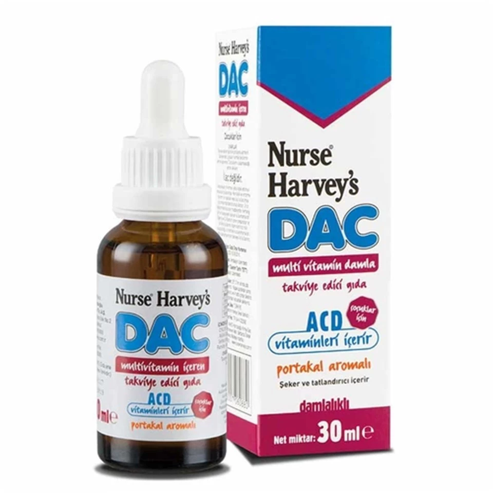 Nurse Harveys Dac Multi Vitamin Damla Portakal Aromalı 30ml