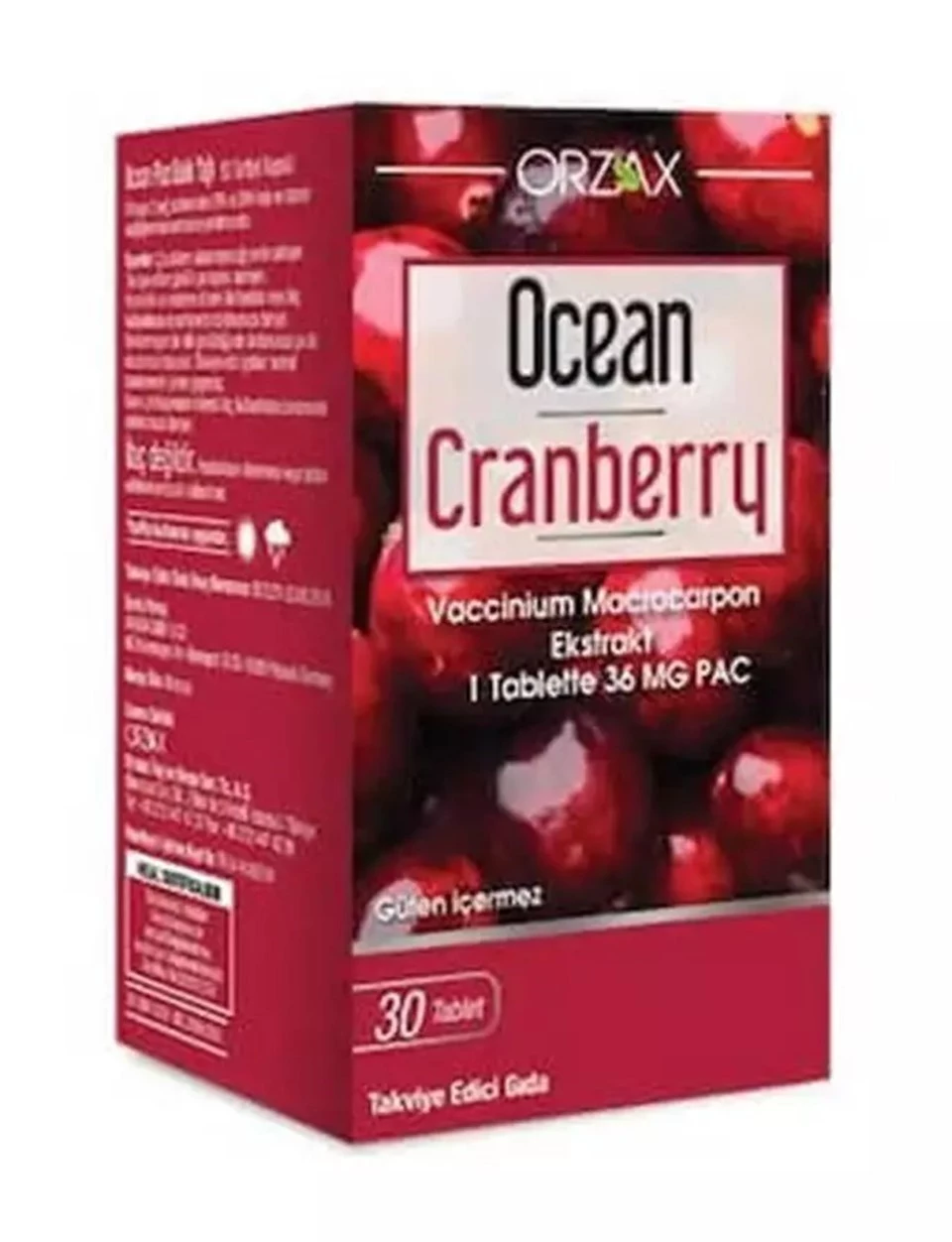 Ocean Cranberry Turna Yemişi Ekstresi 30 Tablet Takviye Edici Gıda