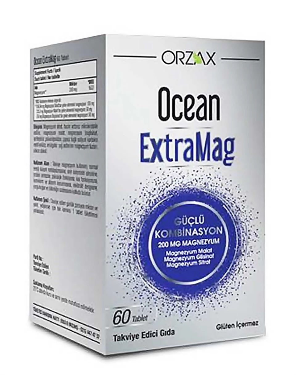 Ocean ExtraMag Üçlü Kombinasyon Takviye Edici Gıda 60 Tablet