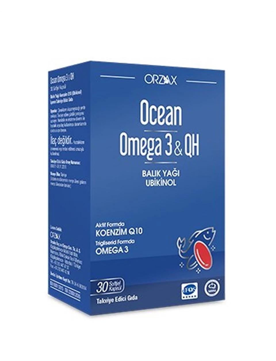 Ocean Omega 3 & QH Takviye Edici Gıda 30 Kapsül