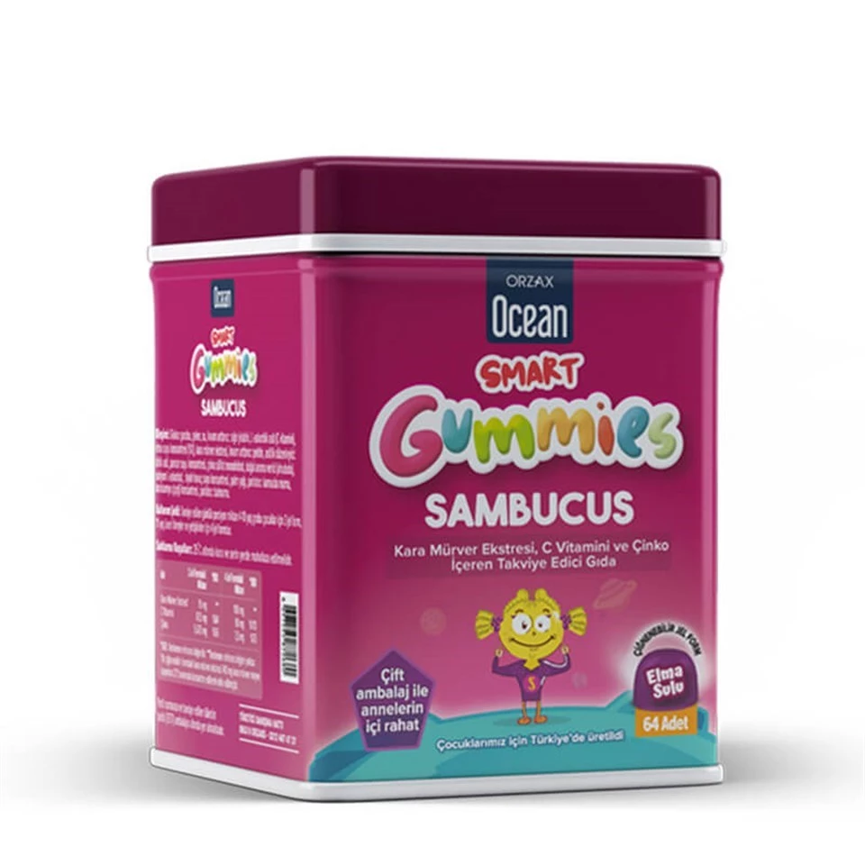 Orzax Smart Gummies Sambucus Takviye Edici Gıda 64 Adet
