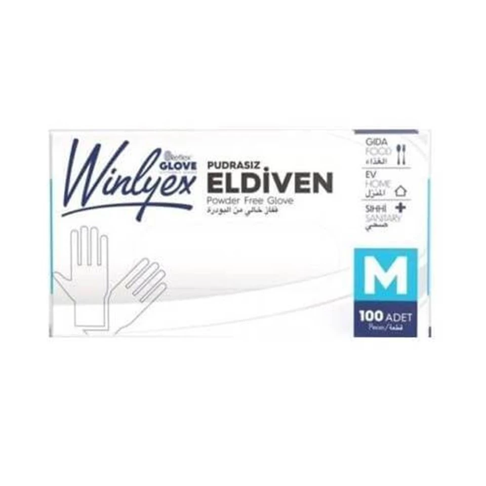 Reflex Vinlyex Pudrasız Eldiven Medium 100'lü