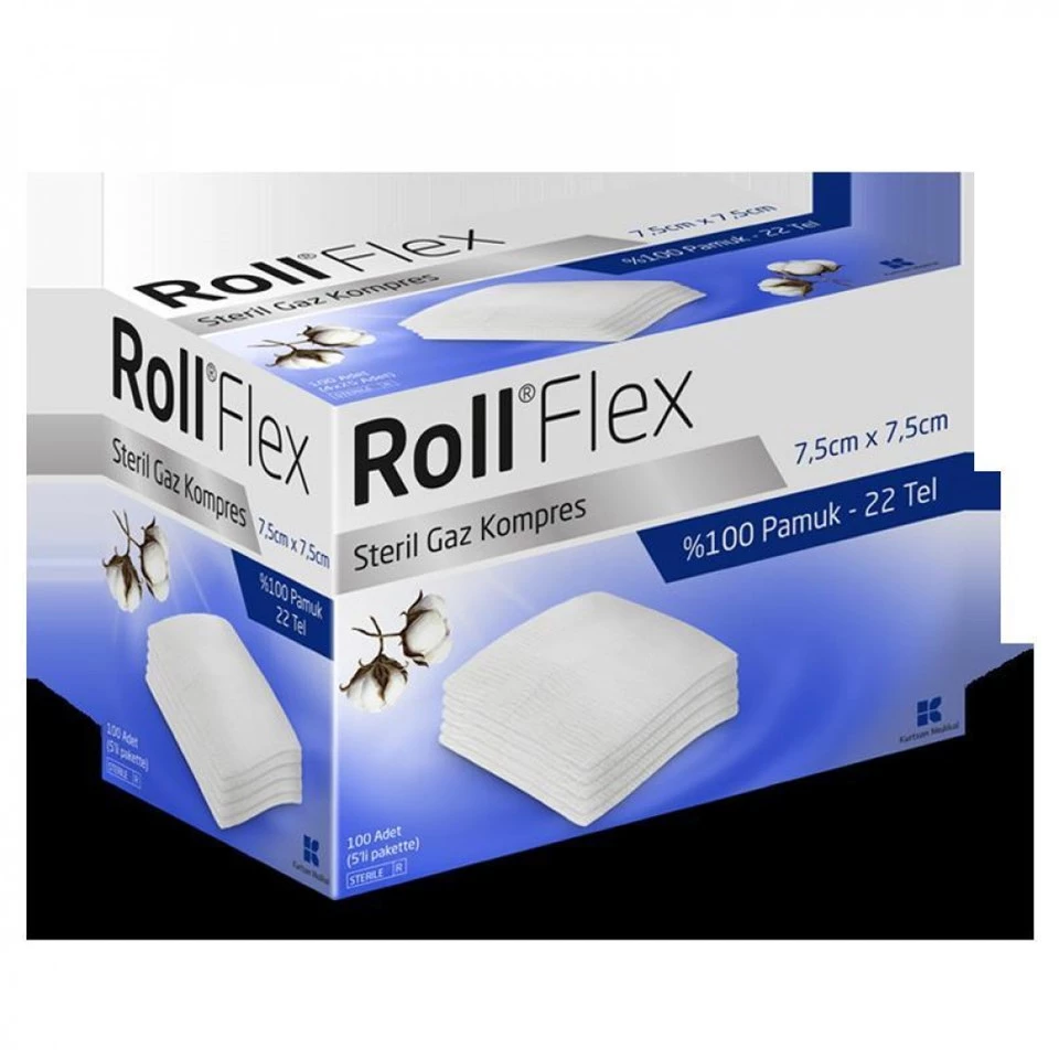Roll Flex Gaz Kompress 7,5cm x 7,5cm 100'lü