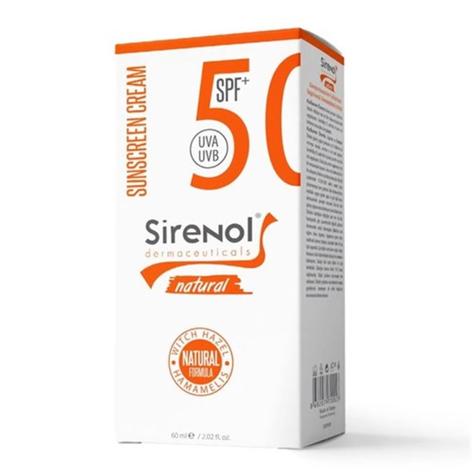Sirenol Doğal Cadı Fındığı SPF 50 Mineral Güneş Kremi 60 ml