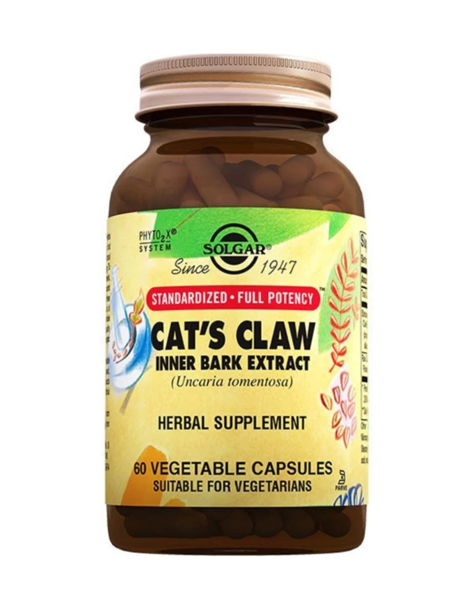 Solgar Cat's Claw Inner Bark Extract 60 Tablets