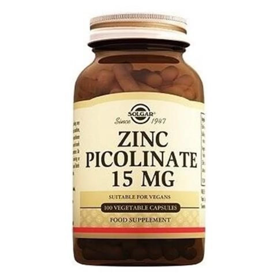 Solgar Zinc Picolinate 15 Mg 100 Bitkisel Kapsül