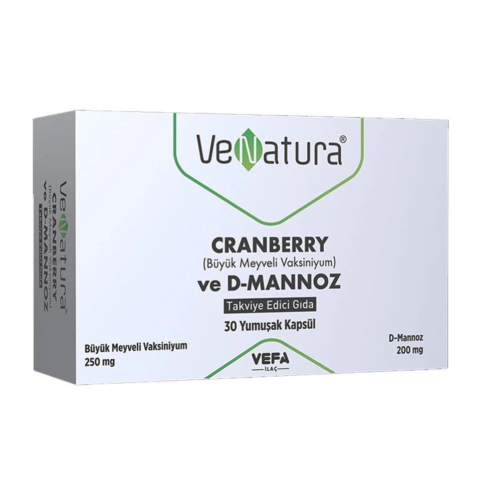 VeNatura Cranberry ve D-Mannoz Takviye Edici Gıda 30 Yumuşak Kapsül