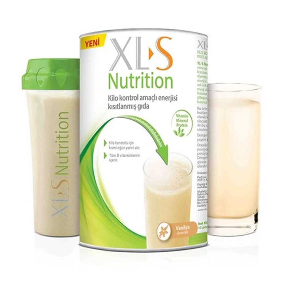 XL-S Nutrition Vanilya Aromalı Kilo Kontrol Amaçlı Enerjisi Kısıtlanmış Gıda + Shaker Set