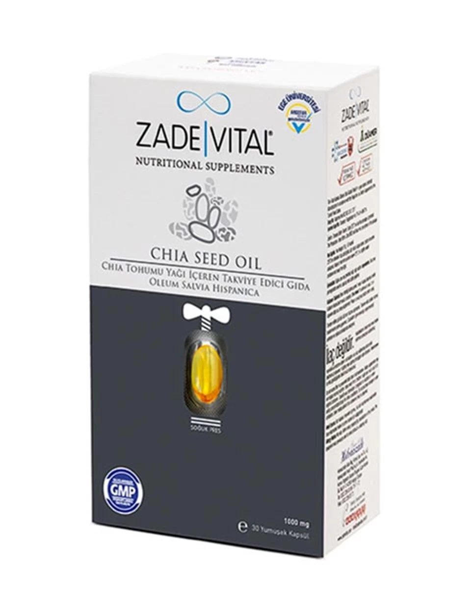 Zade Vital Chia Tohumu Yağı 1000 mg 30 Kapsül