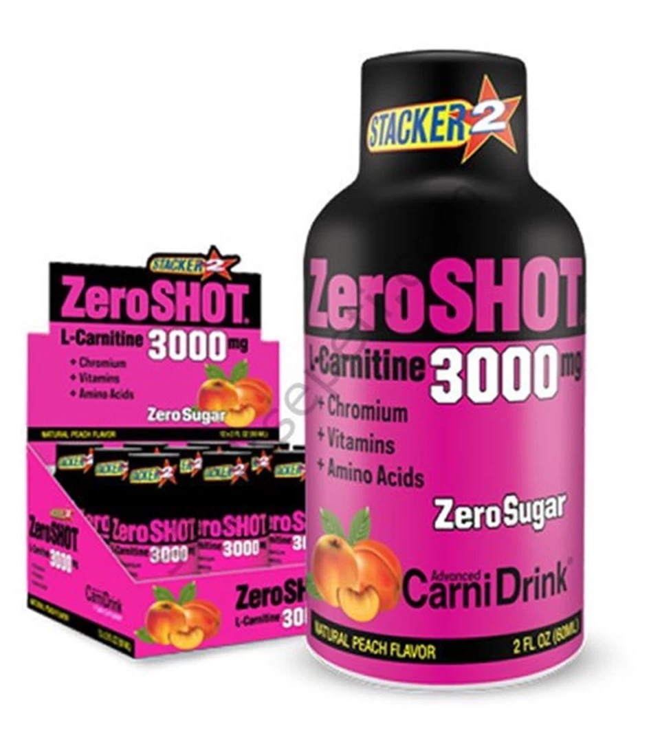 Zeroshot L-Carnitine Peach Flavor 12 x 60 Ml